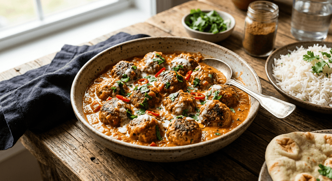 Garam Masala Turkey Meatballs in Tomato-Coconut Sauce - Flour & Herbs