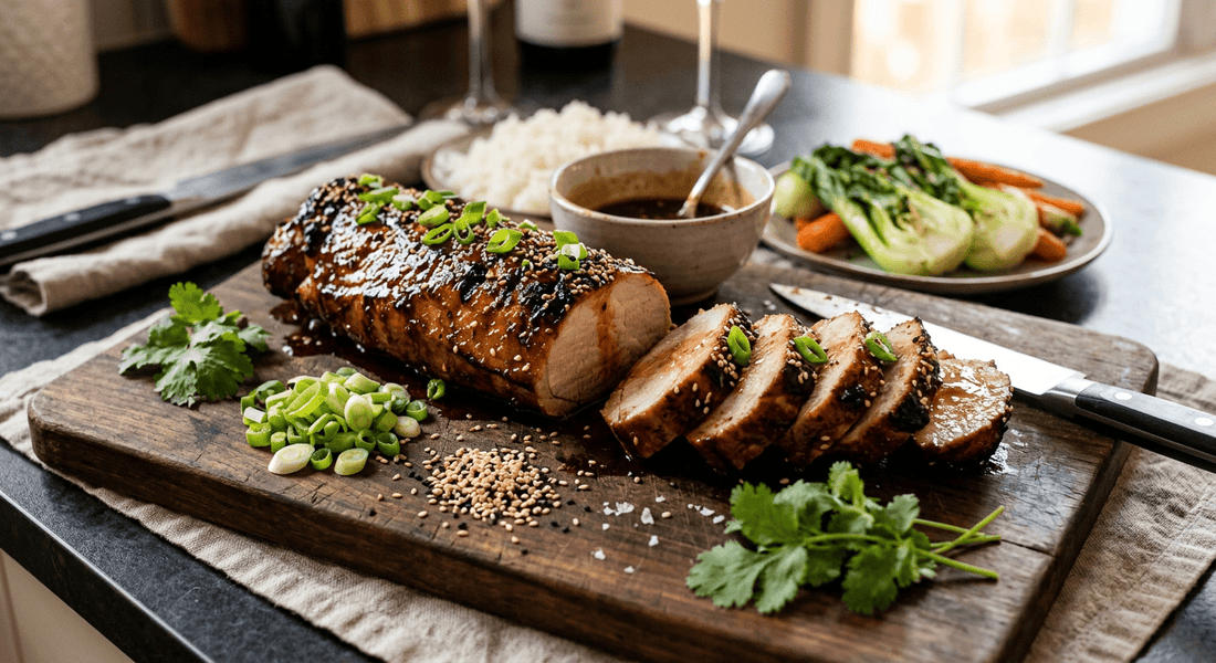 Honey-Soy Five-Spice Pork Tenderloin - Flour & Herbs