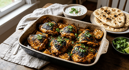 Oven-Roasted Tandoori-Style Chicken Thighs - Flour & Herbs