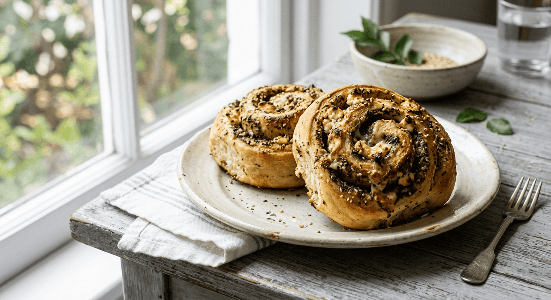 Zaatar & Feta Swirl Buns - Flour & Herbs