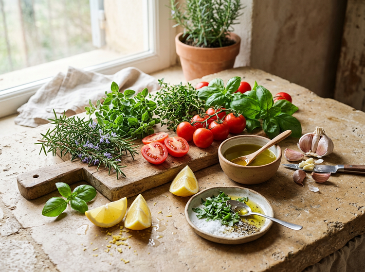 Mediterranean Flavors - Flour & Herbs