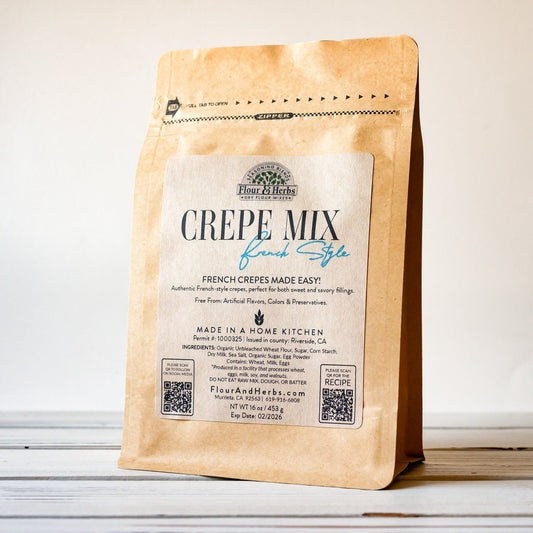 Authentic French Crepe Mix - Easy Homemade Crepes - Flour & Herbs
