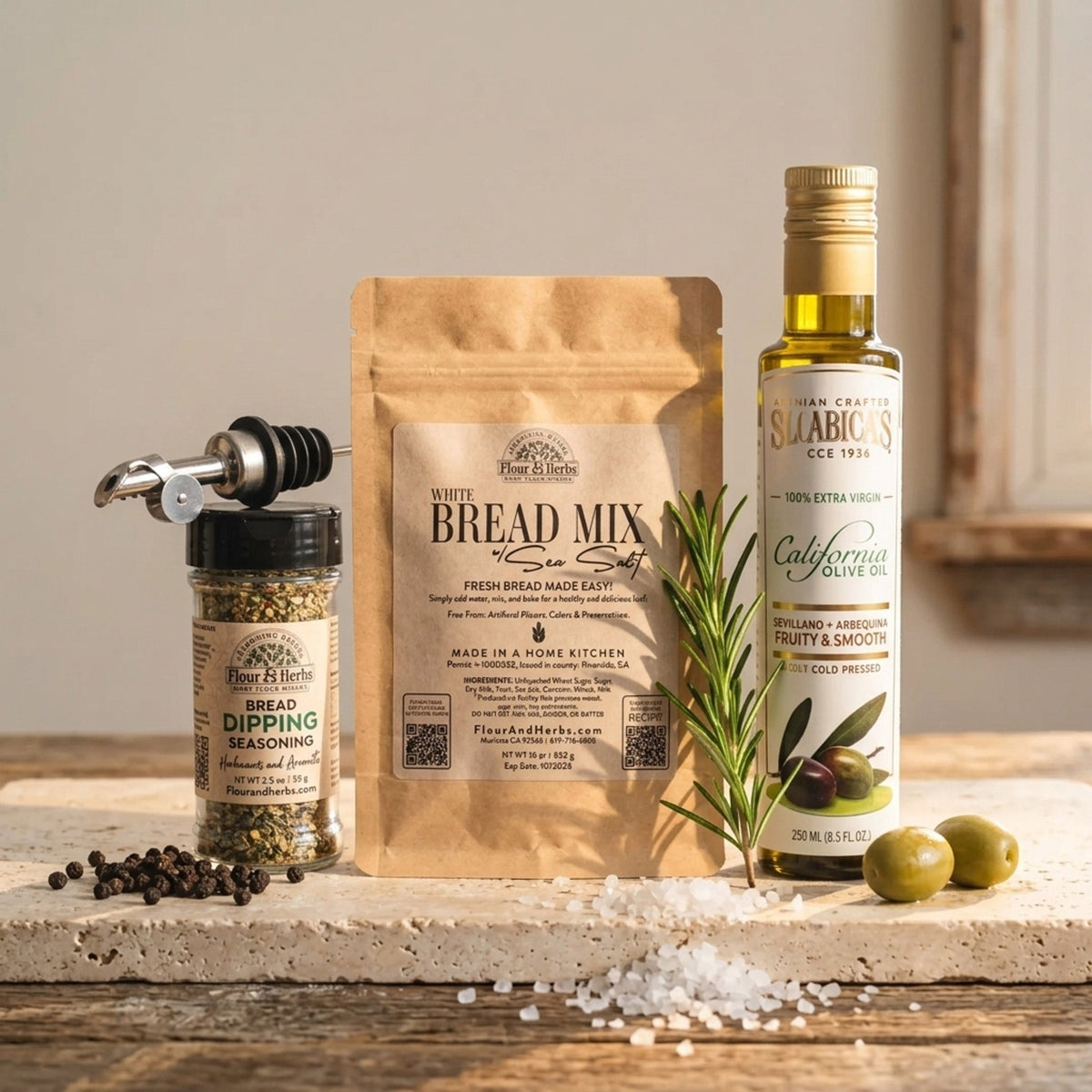 The Bread-Making Experience Gift Box - Flour & Herbs
